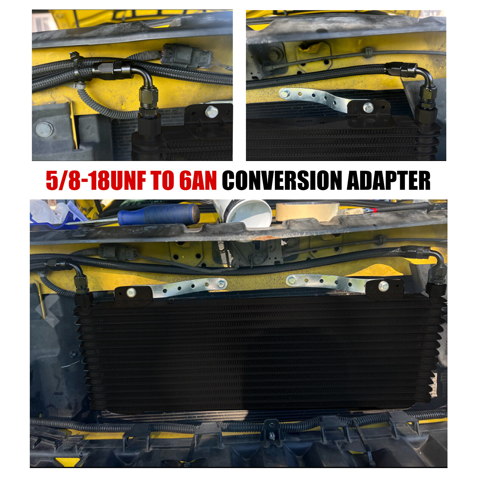 For Tru-Cool 40000 40k GVW Transmission Oil Cooler Low-Pressure W/ 6AN Fittings