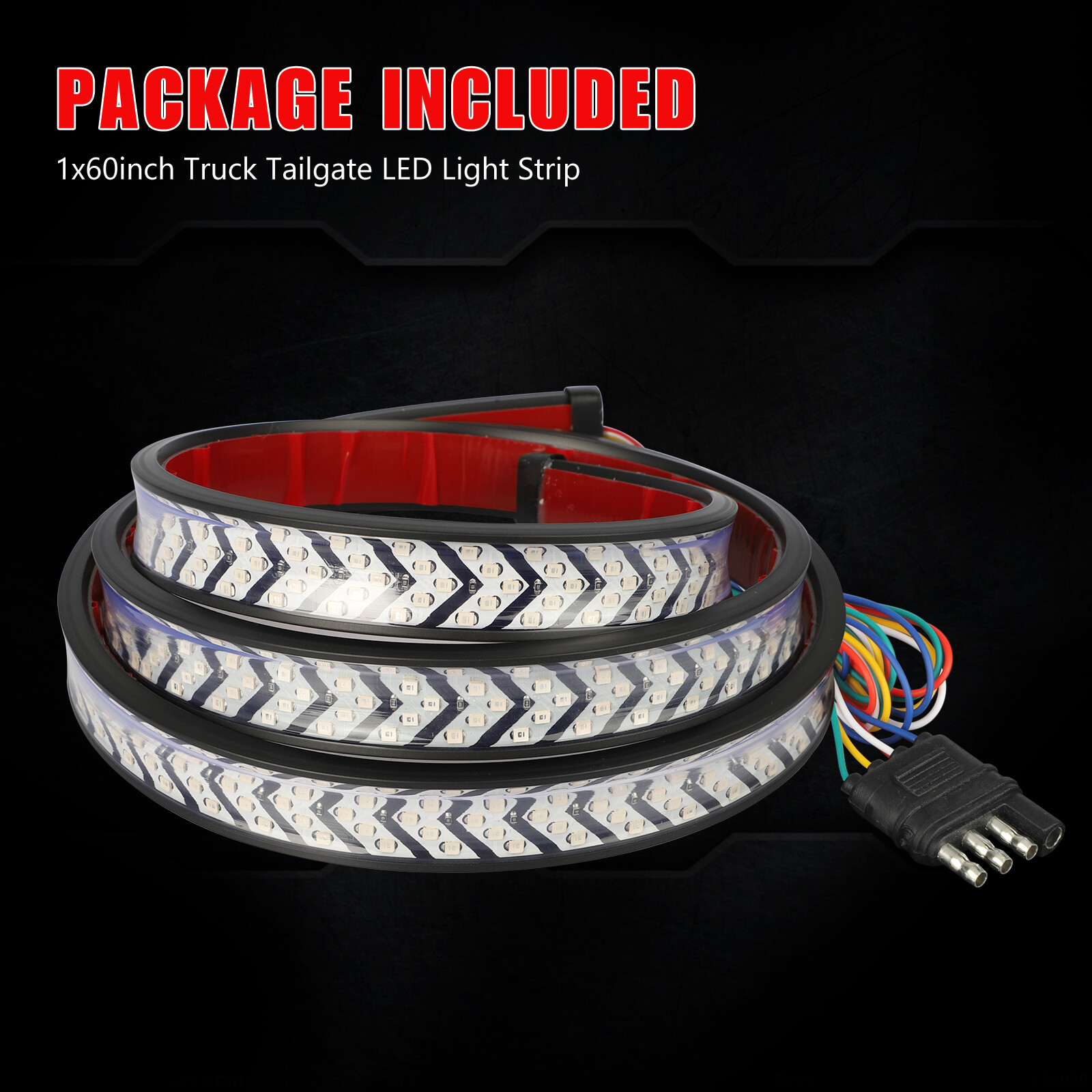 60" Inch Truck Tailgate LED Light Bar Brake Reverse Turn Signal Stop Tail Strip