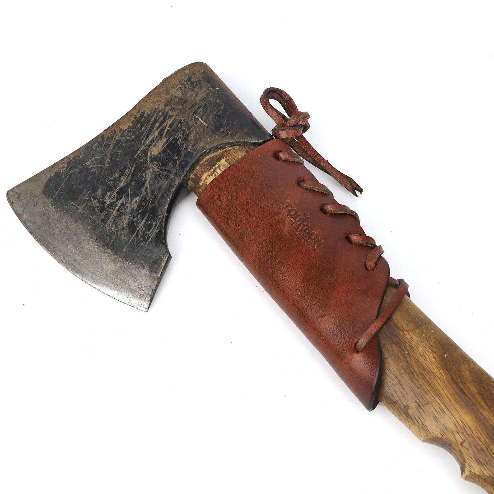 Hunting Leather Axe Handle Protection Hatchet Guard Adjust Lacing Grip-Xmas Gift