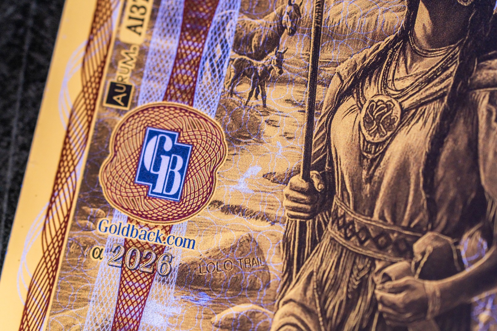 50X - 1/2 IDAHO Goldback Aurum Gold Foil Note 1/2000 oz 24kt .999 Fine PRESALE