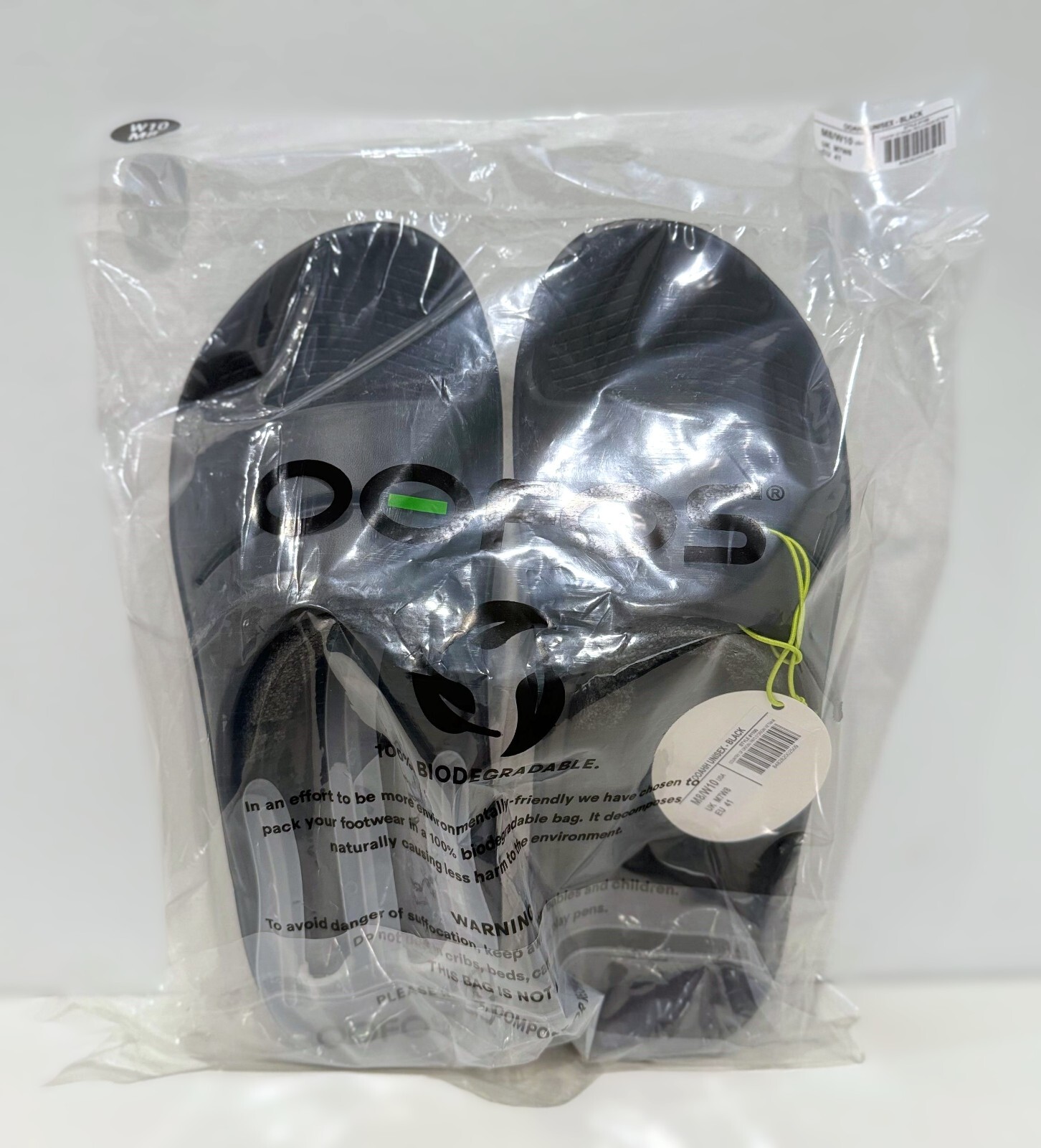 OOFOS OOAHH Sandal Slide Recovery Footware Unisex #1100 - Black - Choose Size