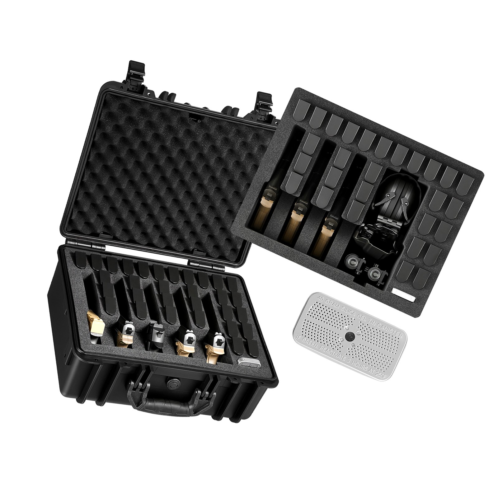 Uimoso Hard Pistol Case with Foam Lining for Secure Storage, 18.7x12.5x7.5 in