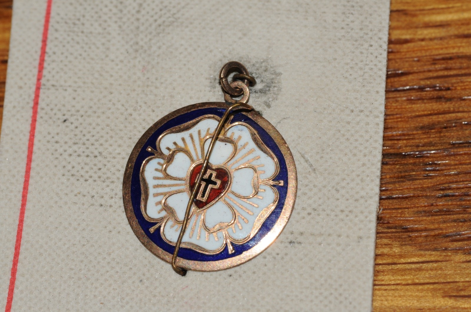 Heart & Cross Fraternal Organization Pendant Gold Filled 1902 Historical**NOS