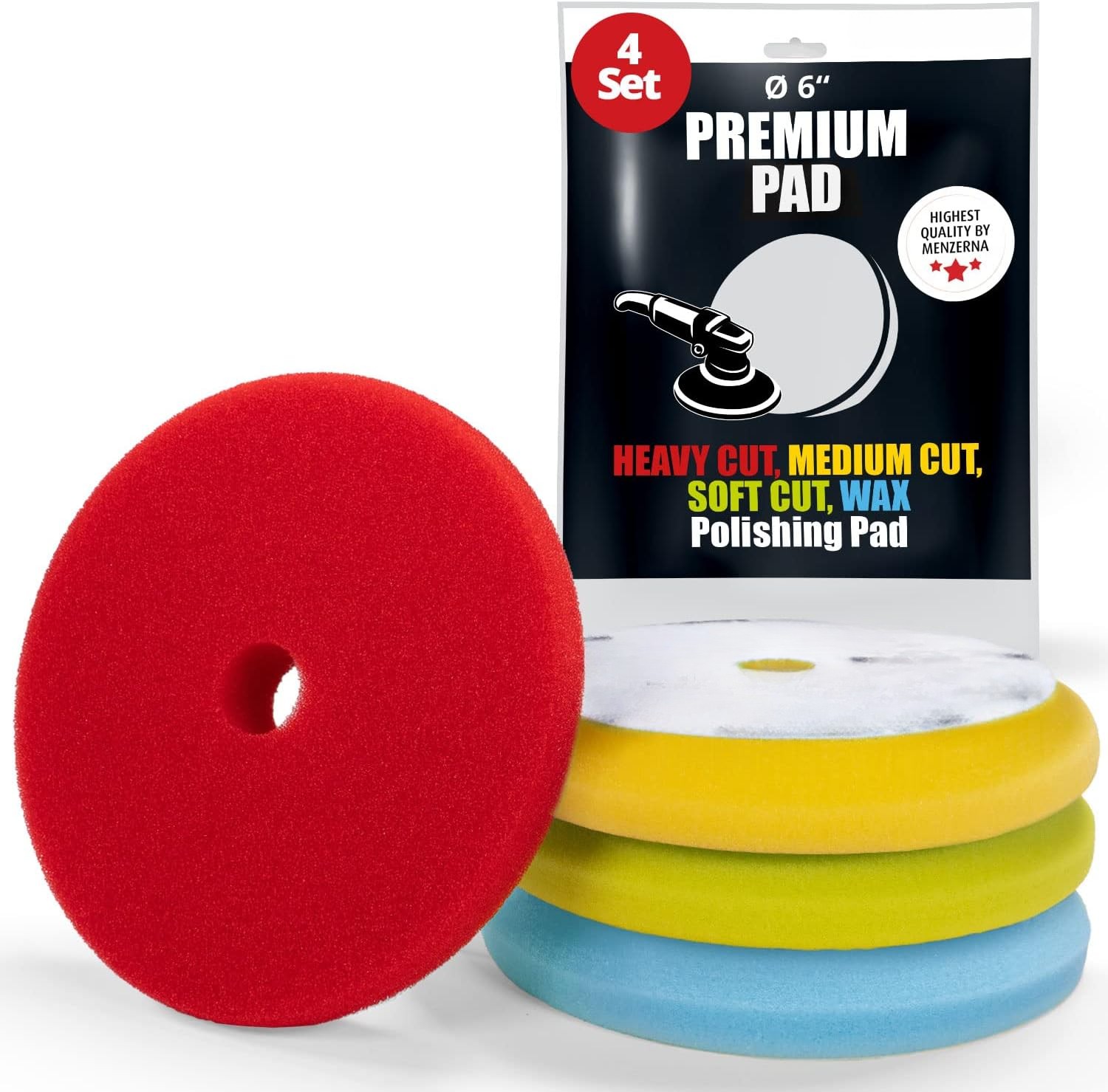 4-Piece 6-Inch Premium Polishing Pad Set