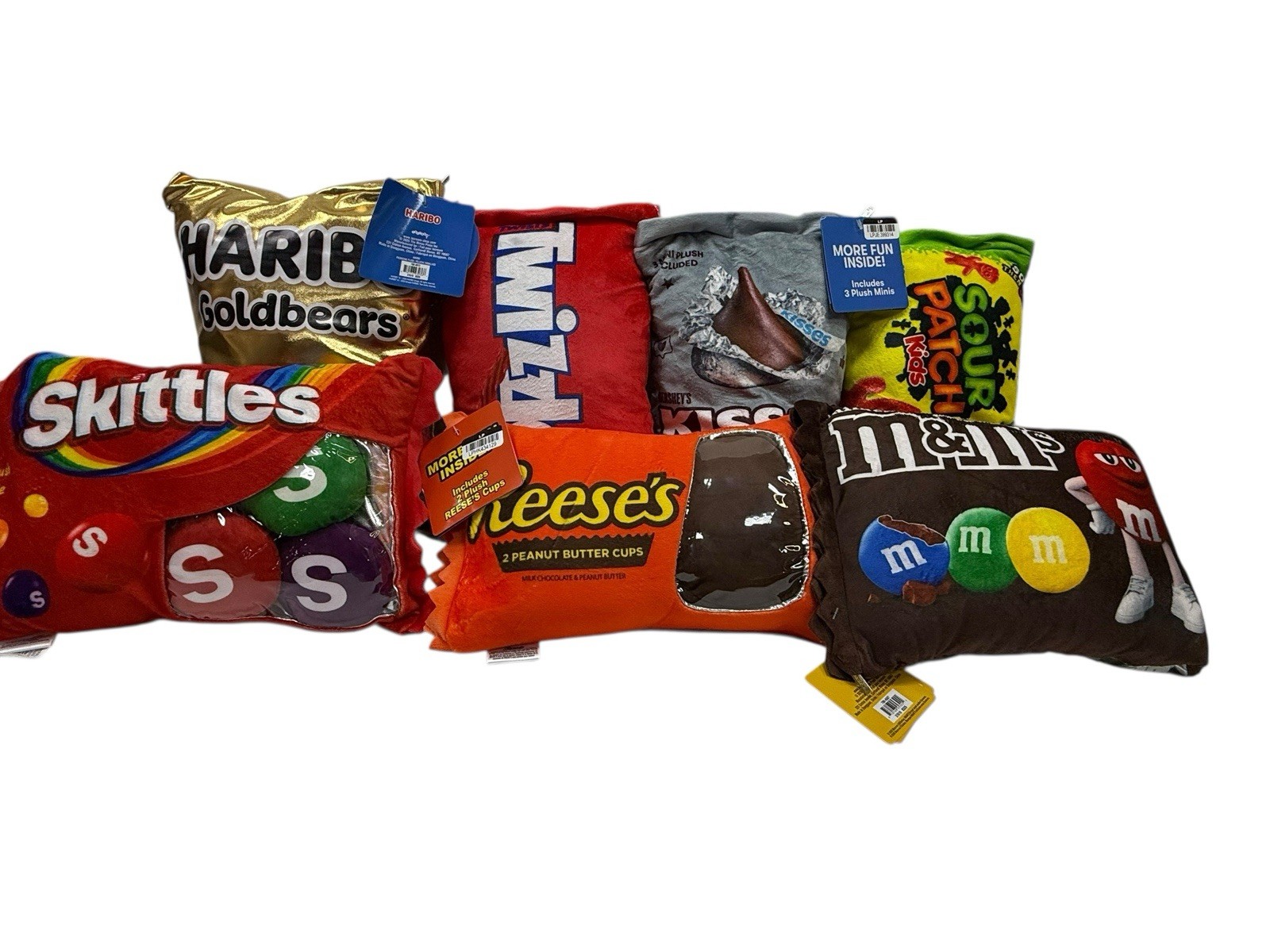 Skittles Red Throw Pillow Mini Plush Candy Pieces Inside Iscream Zipper- NWT