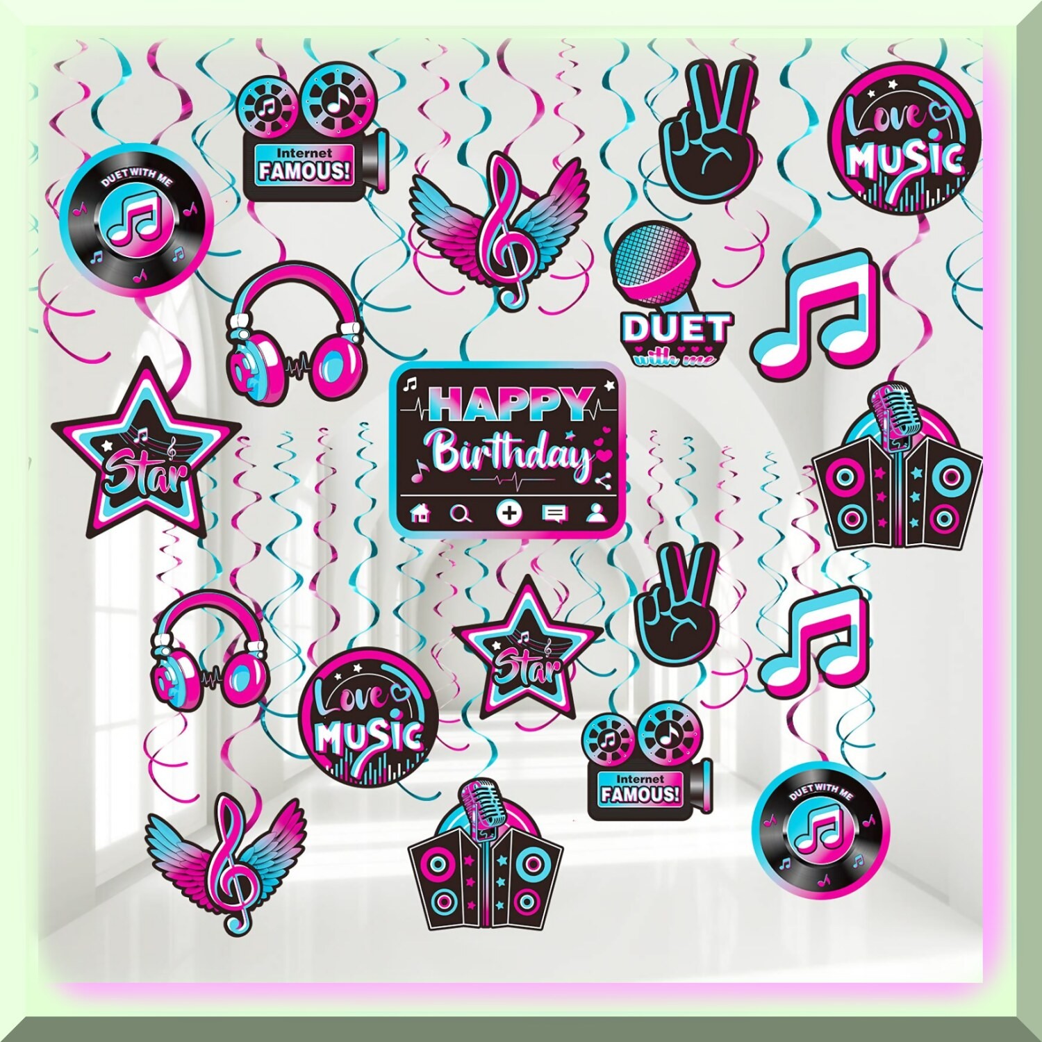 30-Piece Music Party Decor for All Ages