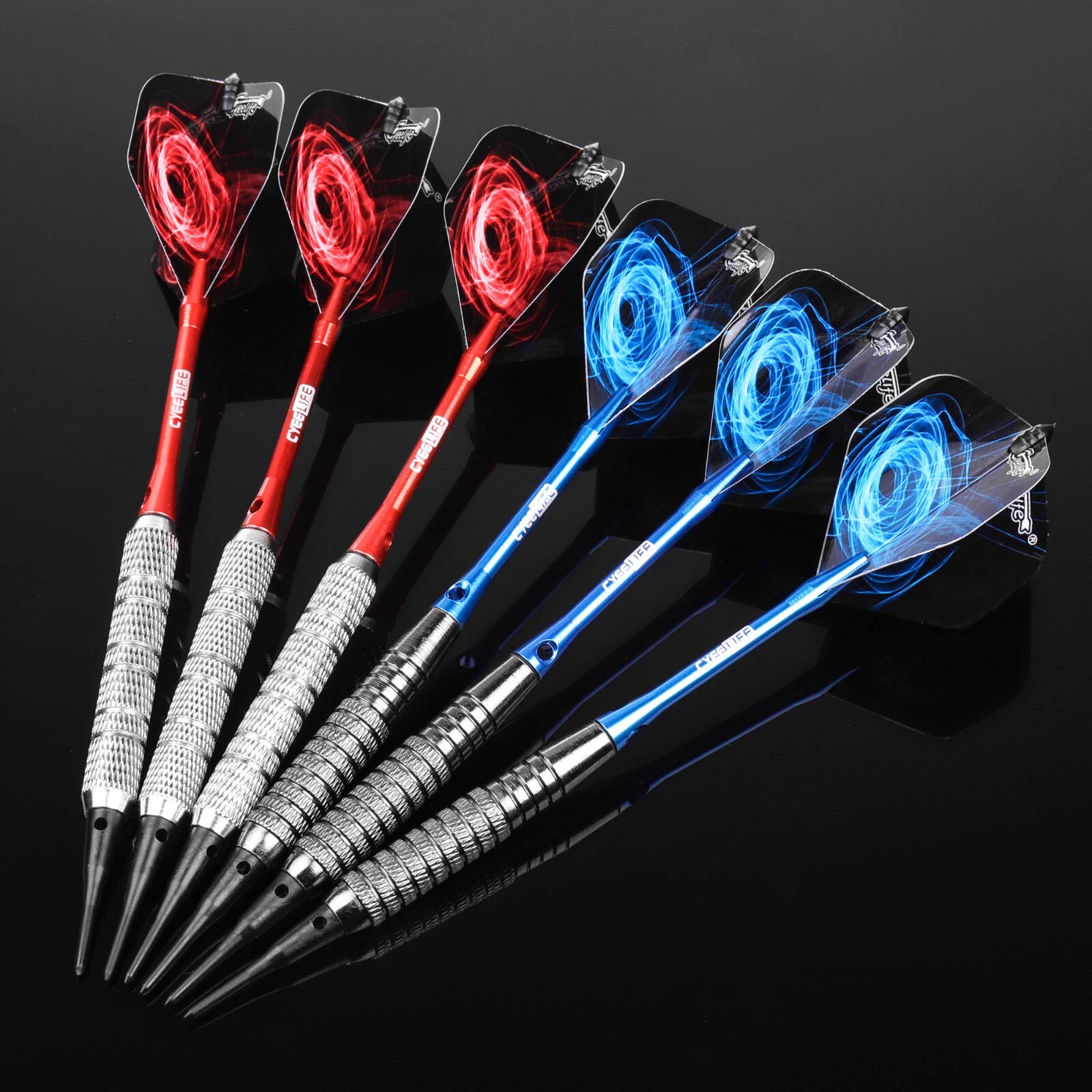 CyeeLife PRO 18g 12pcs Soft Tip Darts Set+12 Flights+100 Plastic Points+Tool