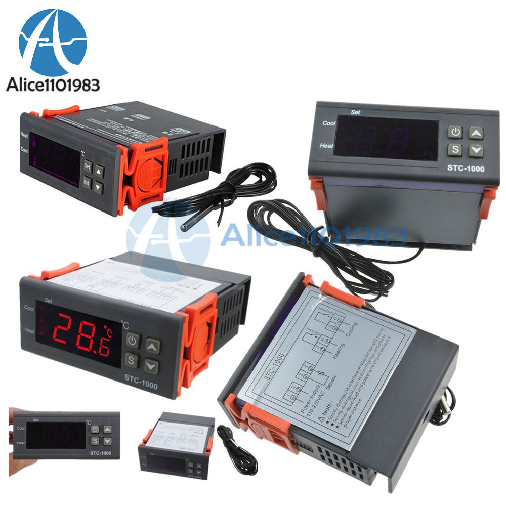 12/24/110-220V STC-1000 Temperature Controller Thermostat Control Temp Sensor