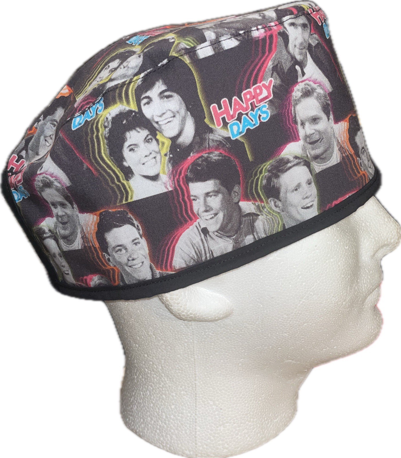 Happy Days TV Show Characters Scrub Hat Chemo Cap