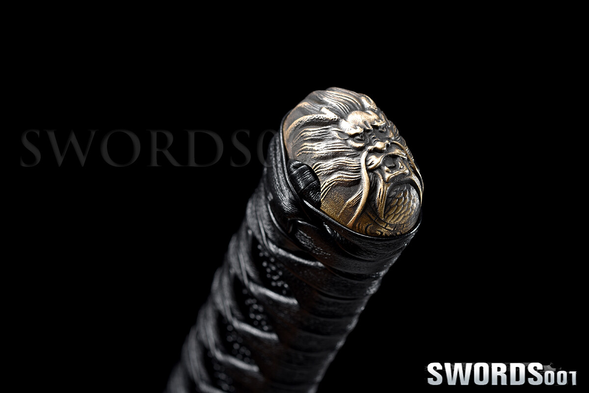 Japanese Samurai Sword Damascus Folded Steel Red Blade Sharp 40'' Dragon Katana