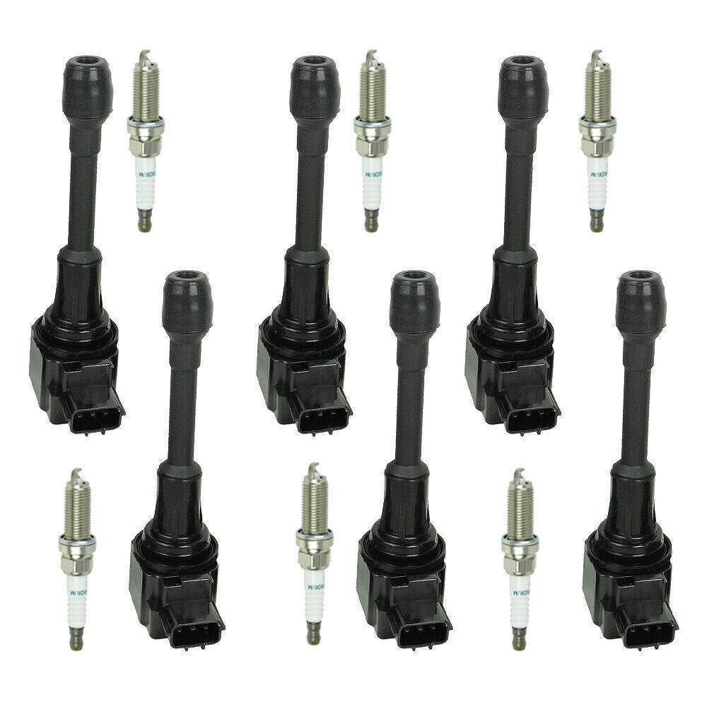 6X OEM Ignition Coil + 6X Iridium Spark Plug for Nissan Maxima Murano 3.5L UF550