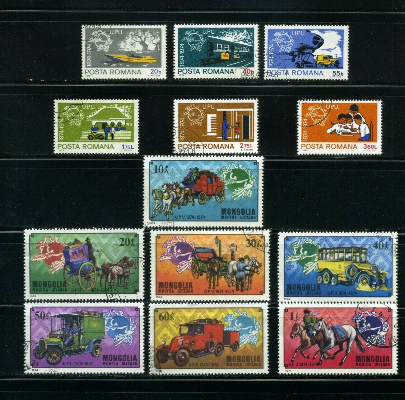 U.P.U. >>CENTENARY 1874-1974- >>ROMANIA.-  MONGOLIA    [13]