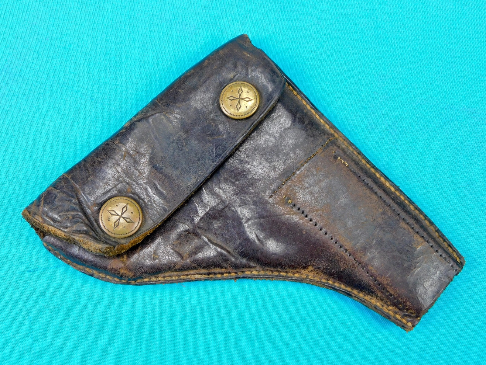 German WW1 Mauser or Walther Small Frame Pistol Revolver Gun Leather Holster