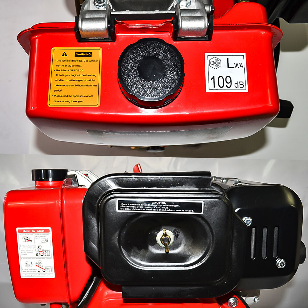 10HP Diesel Engine 4 Stroke Air-cool Recoil Electric Start Single Cylinder 411CC