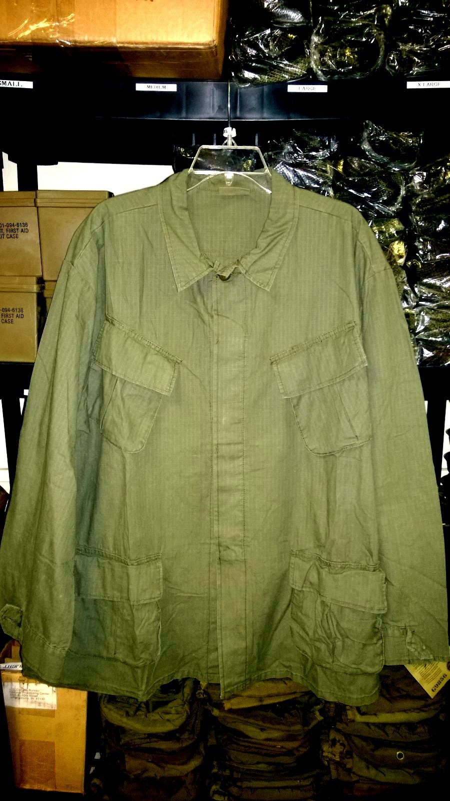 Vietnam Era Reproduction Slant Pocket BDU Shirt XL New