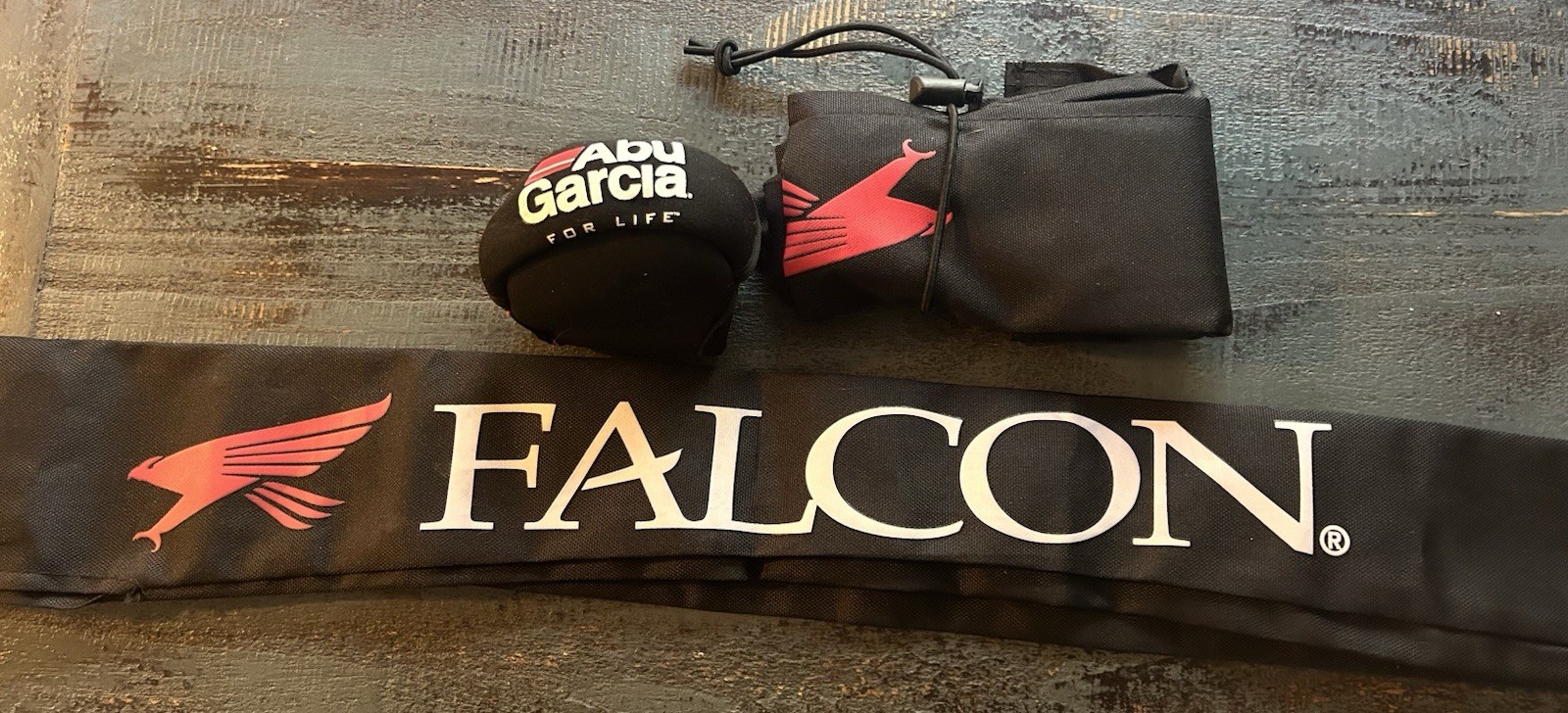 Falcon Rods Rod Socks X2 And 1 Abu Garcia Bait cast Reel Cover