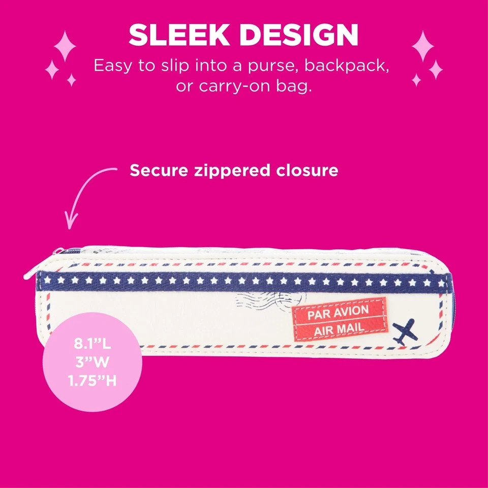 Miamica Women's Zippered Pill Case with 7-Day Removable One Size, Aviation