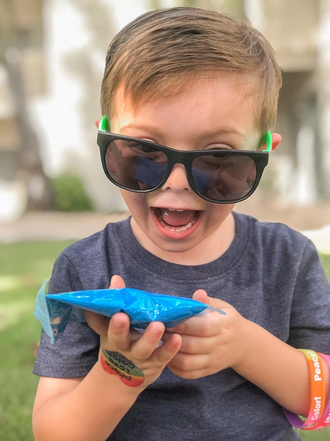 Color Blaze Color Powder Packets - 75 g Each - 25 Packs Blue Baby Gender Reveal