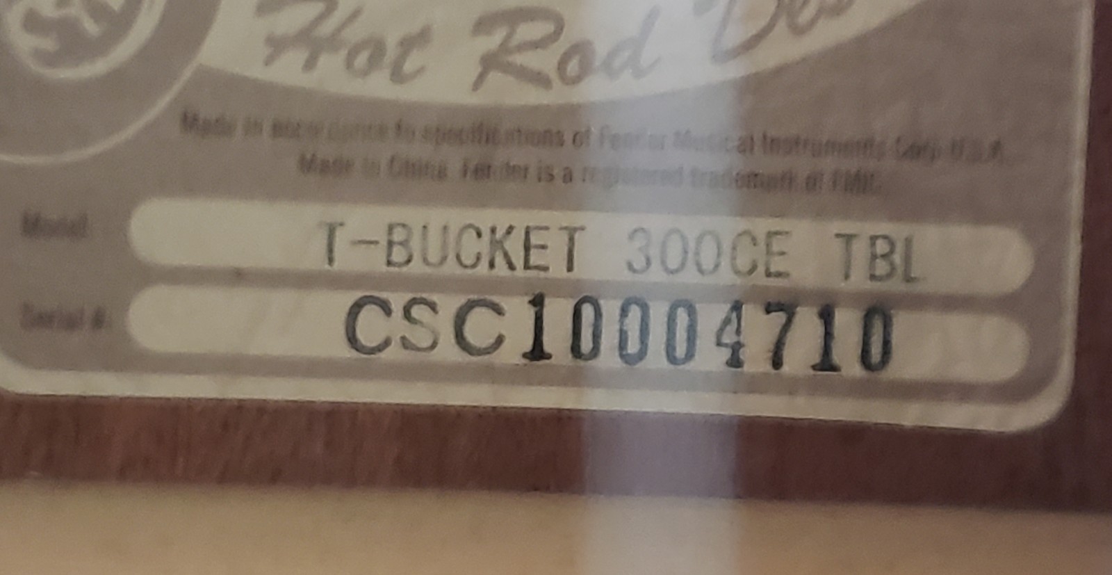 Fender T-bucket Electric Acoustic Guitar 300CE As-is