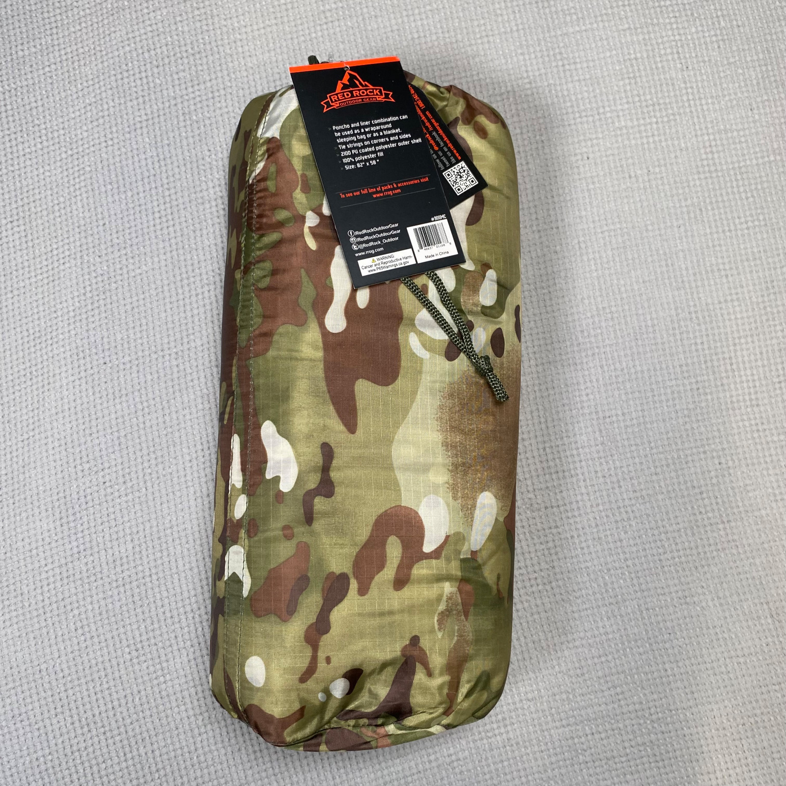Poncho Liner Woobie OCP Multicam USGI Style with Stuff Sack Red Rock