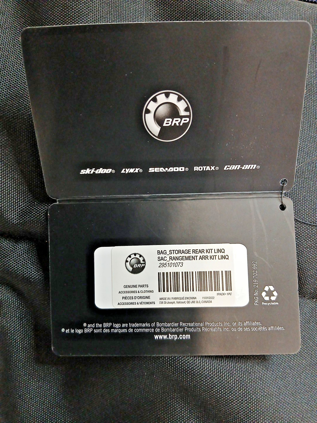 New OEM LinQ 5 US Gal (20 L) Storage Bag #295101073