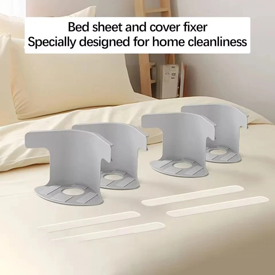 4pcs Heavy Duty Bed Sheet Clips Corner Grippers for Mattress & Sheet Holder