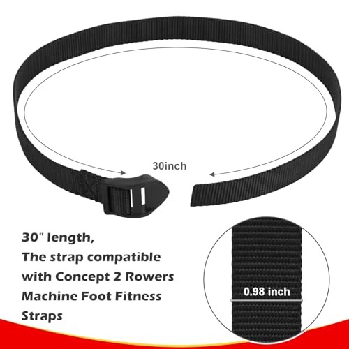 Rowing Machine Feet Straps for Concept 2 Rower - Foot Strap Replacement,