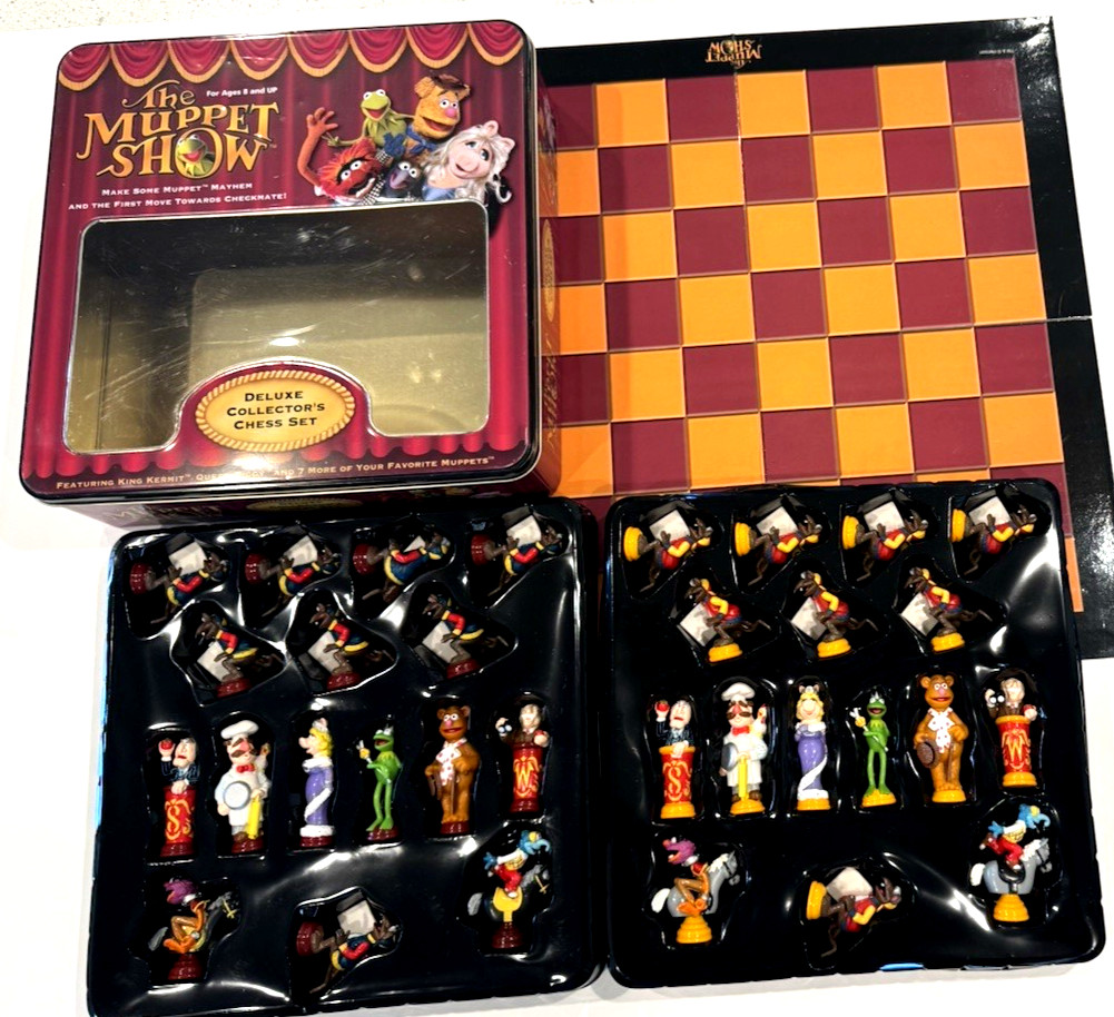 The Muppet Show Deluxe Collector's Chess Set Complete Metal Tin