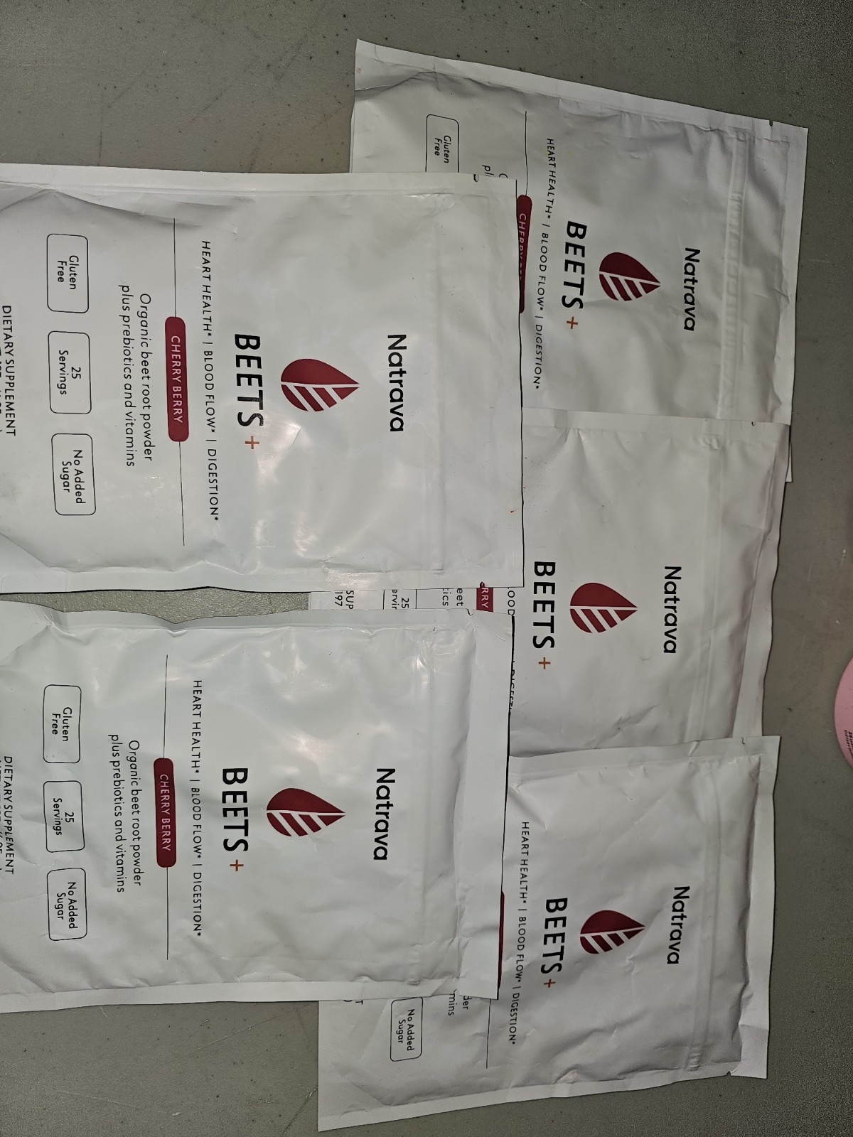 Lot Of 5 Bags Of Natrava Beet+ Powder