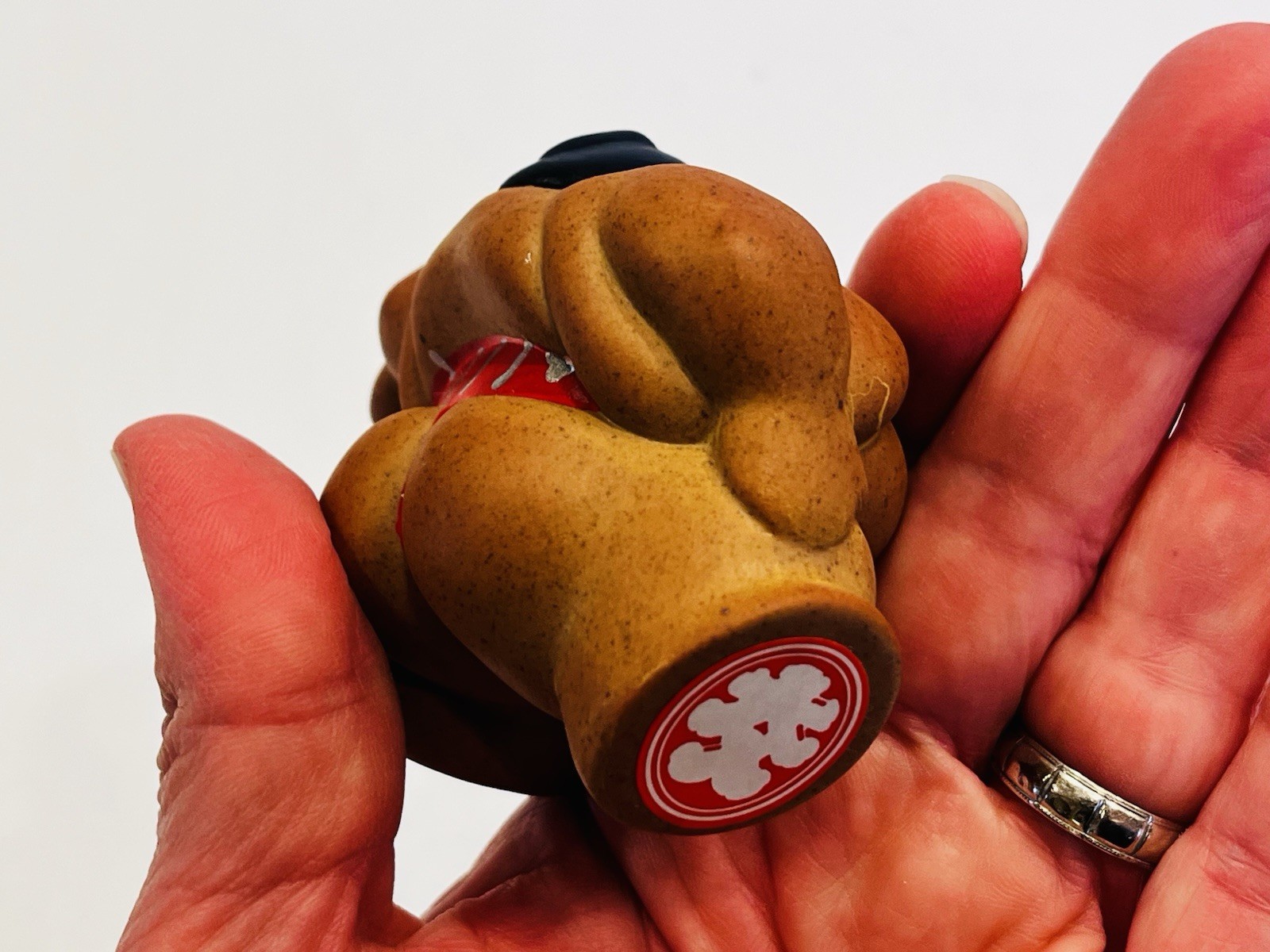 Japanese Sumo Wrestler Figurine Ceramic Shiko Pose Funny Japan Decor BIN A