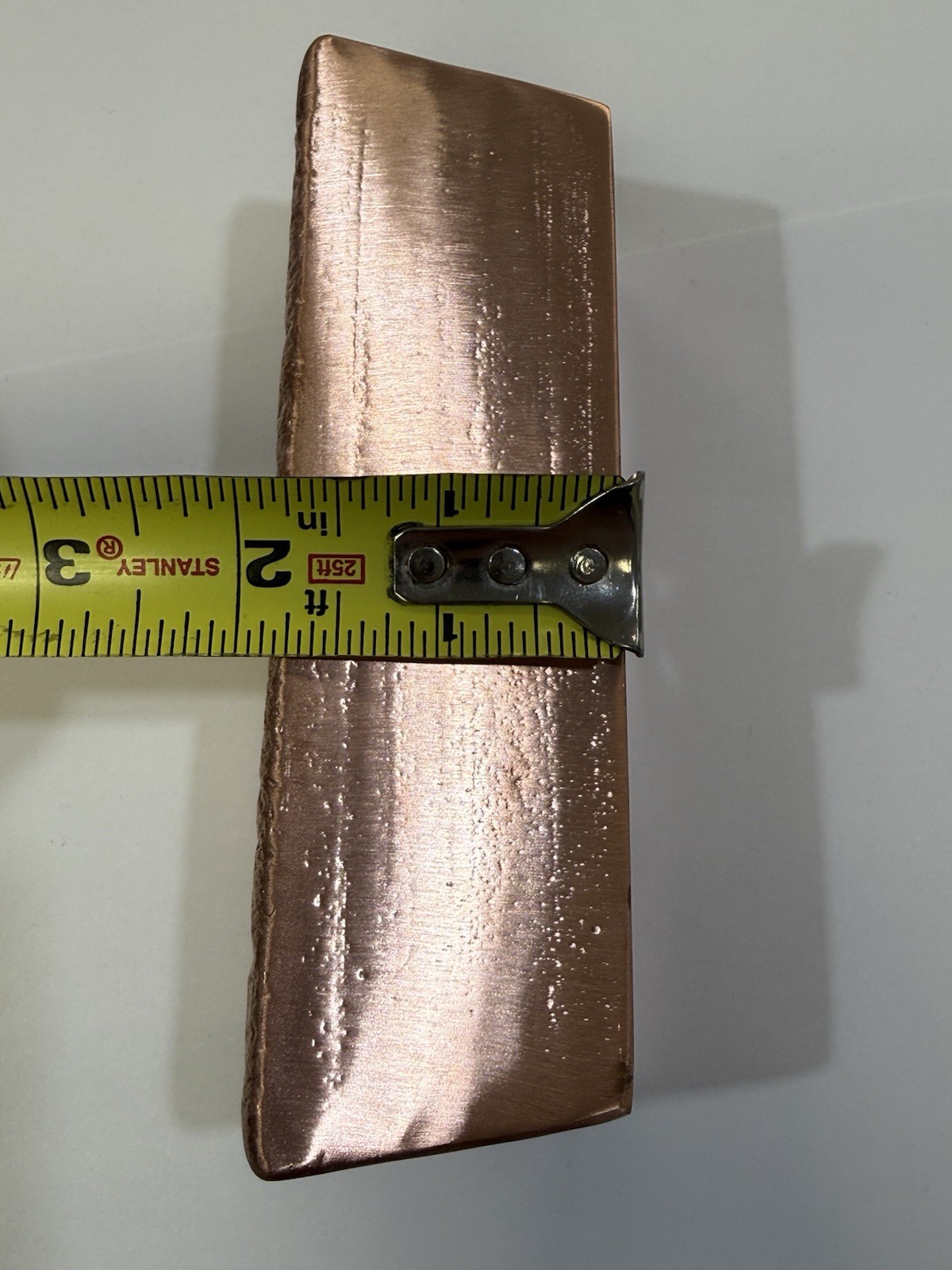 Beautiful 100 Oz Solid .999 Poured Copper Bar - Polished!