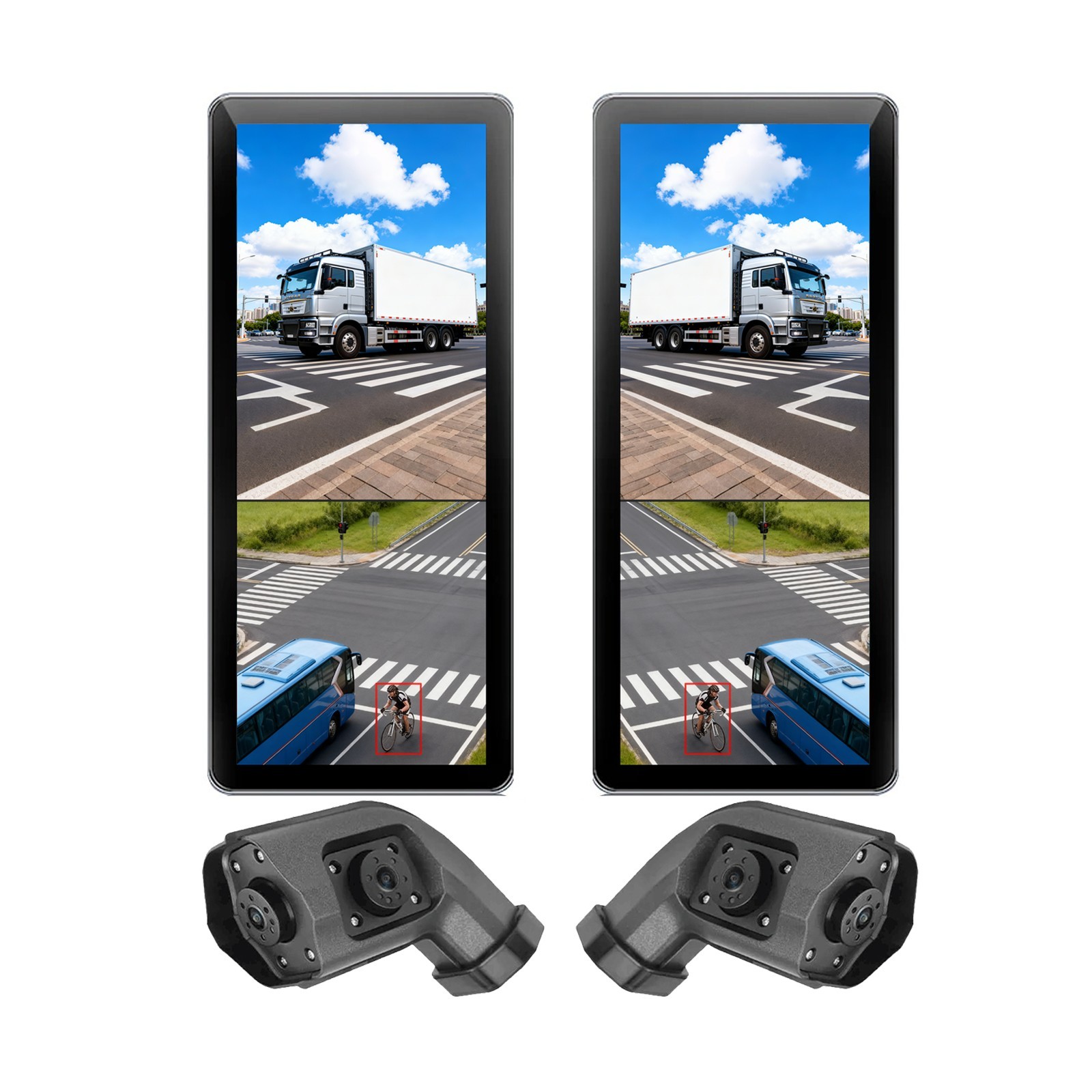 10.36" BSD Side View Vertical DVR Monitor Left Right Car Camera for Truck NEW