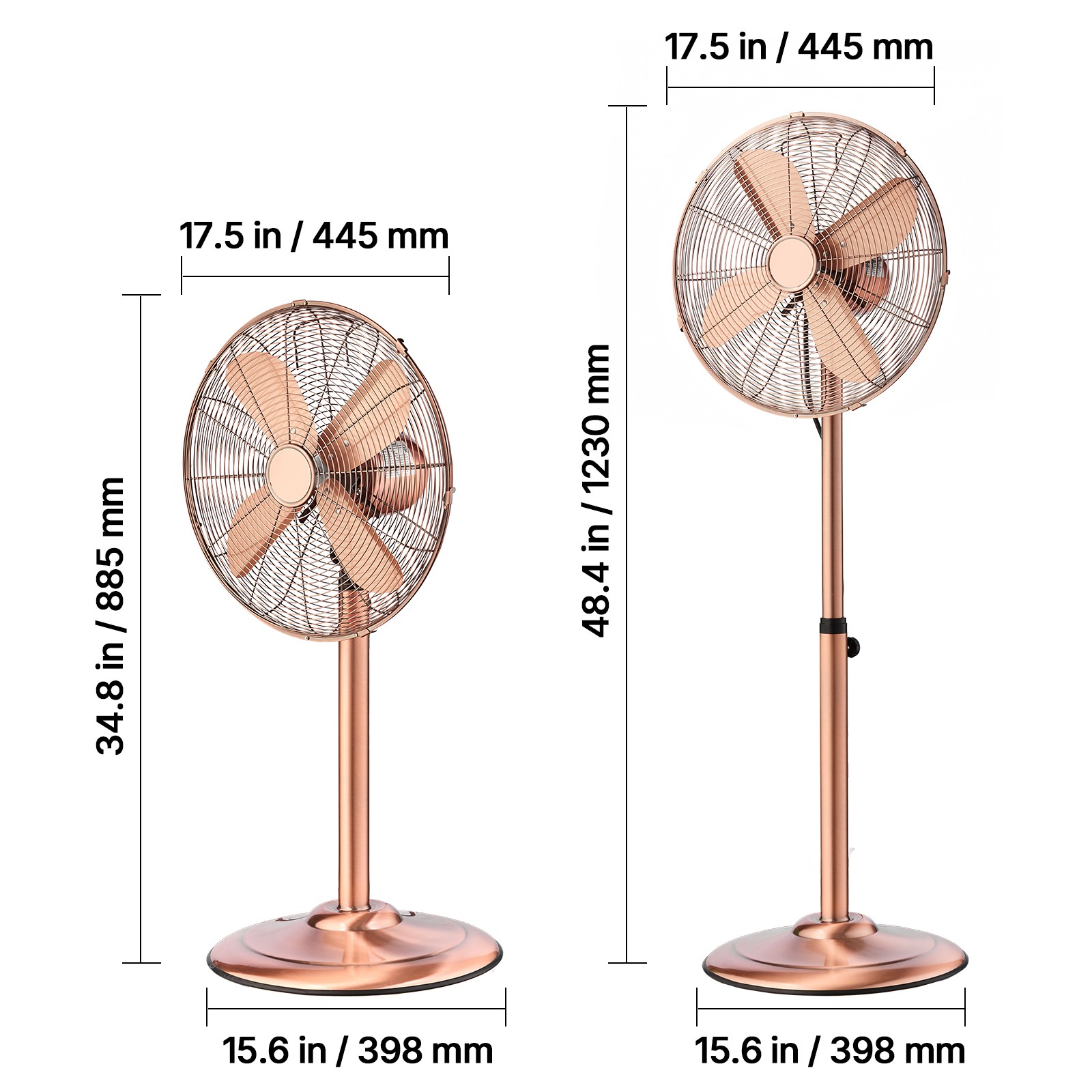 Uimoso 16 in Industrial Oscillating Pedestal Fan with High Airflow 1450CFM