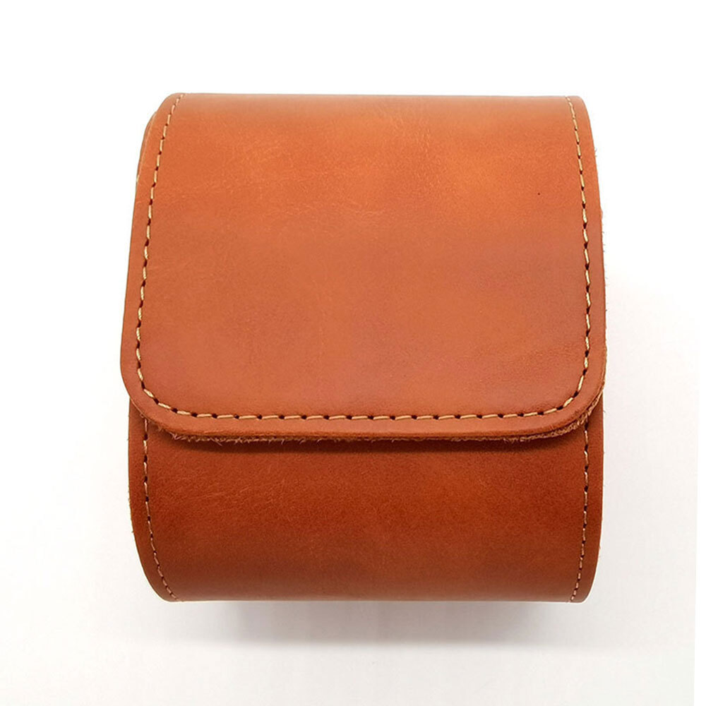 Single Watch Roll Travel Case Leather Watch Storage Organizer Wristwatches Box