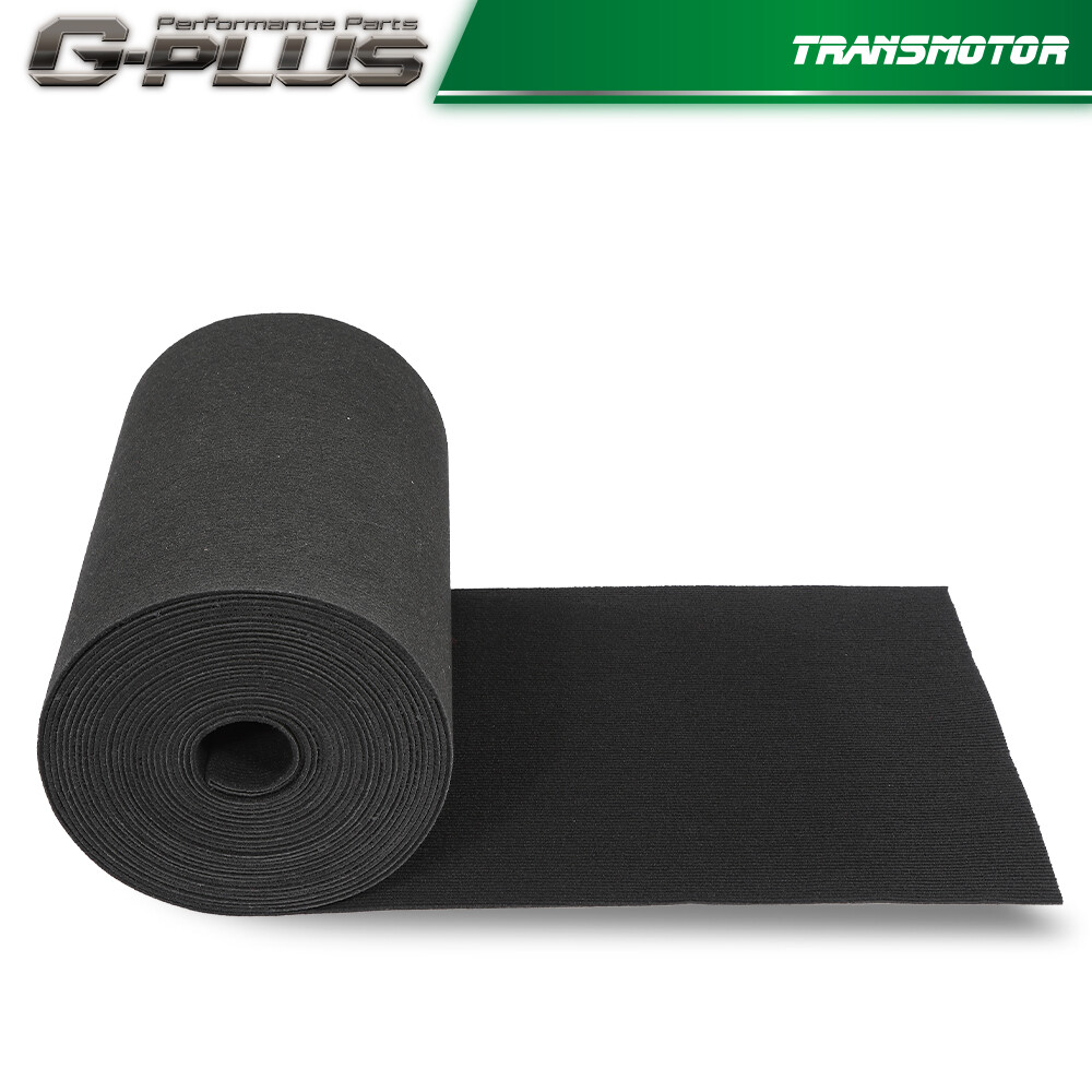 18" x 50' Ribbed Bunk Carpet / Marine Boat Trailer Runners / Outdoor - Black NEW