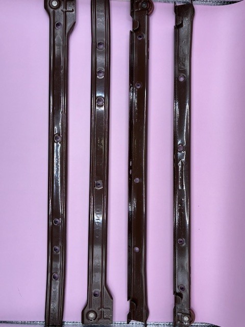 SAUDER FURNITURE DRAWER METAL SLIDES RAILS AND SCREWS, SET OF 4 EACH