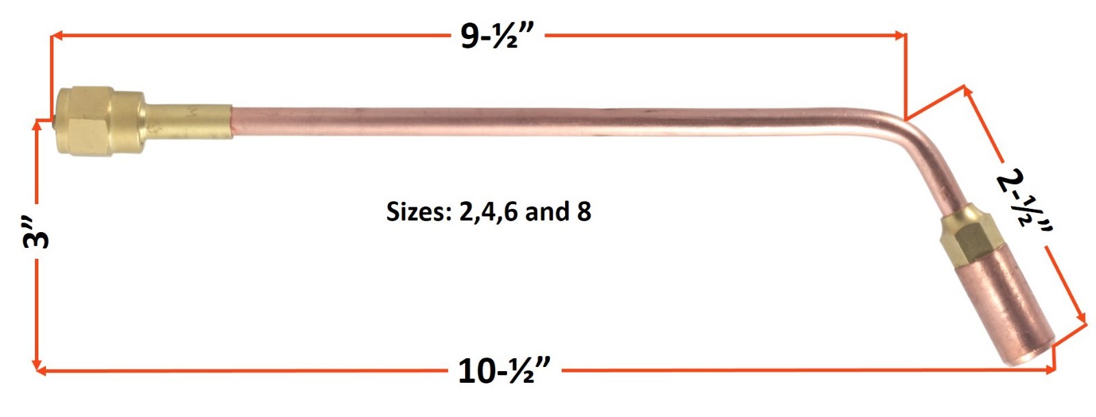 SÜA Heating Nozzle/Rosebud 4-MFA-1 Compatible with 100 Series Victor - Acetylene