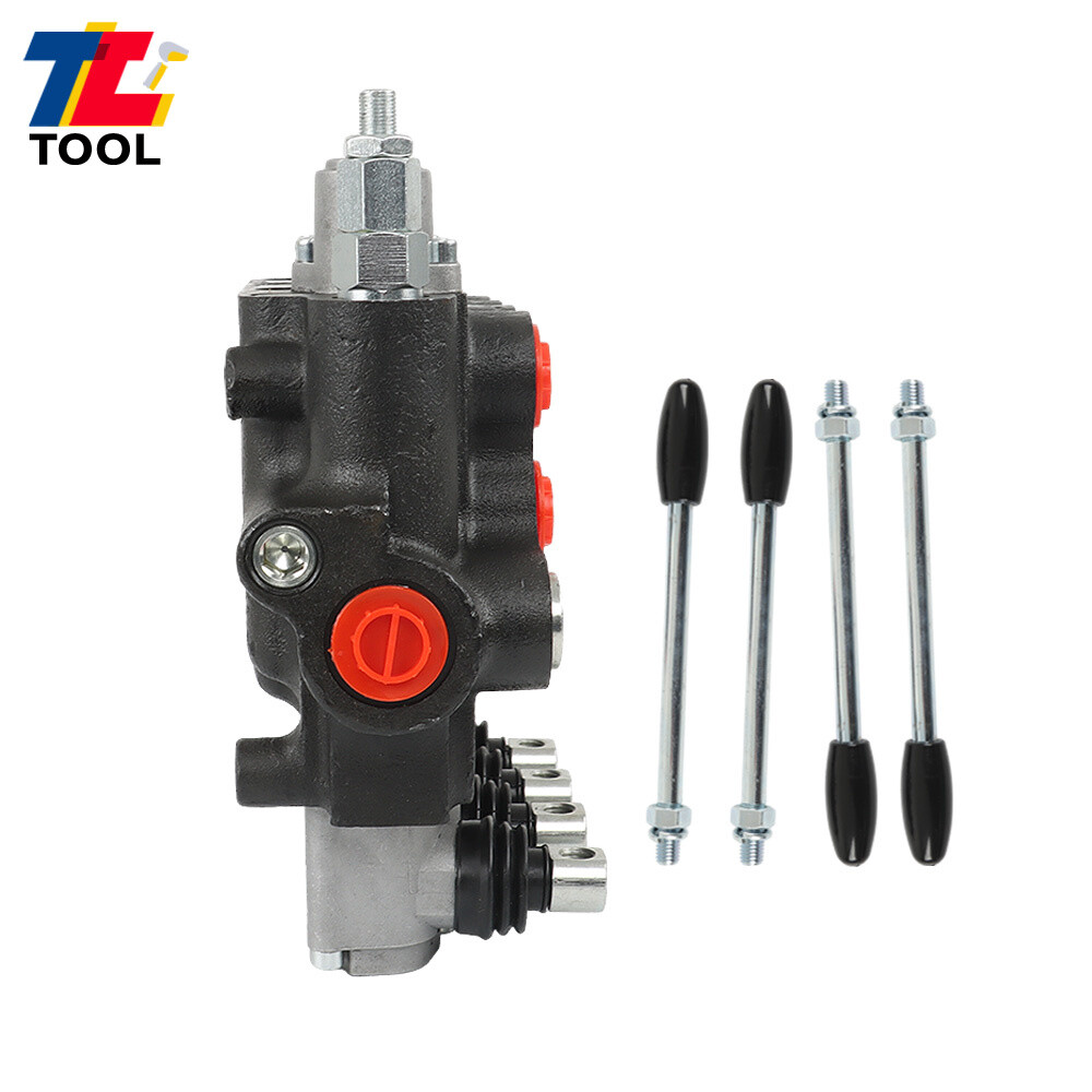 4 Spool 21 GPM 3600 PSI Hydraulic Control Valve Double Acting SAE Ports