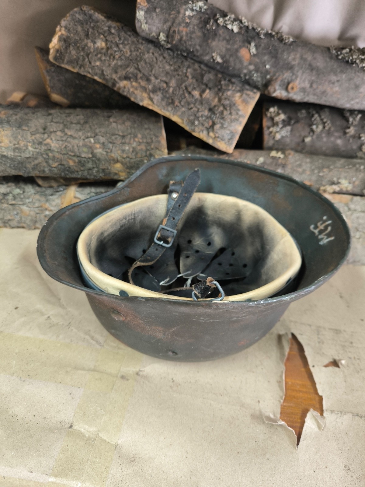 WW2 M40 German Helmet WWII M 40. Combat helmet.size 64