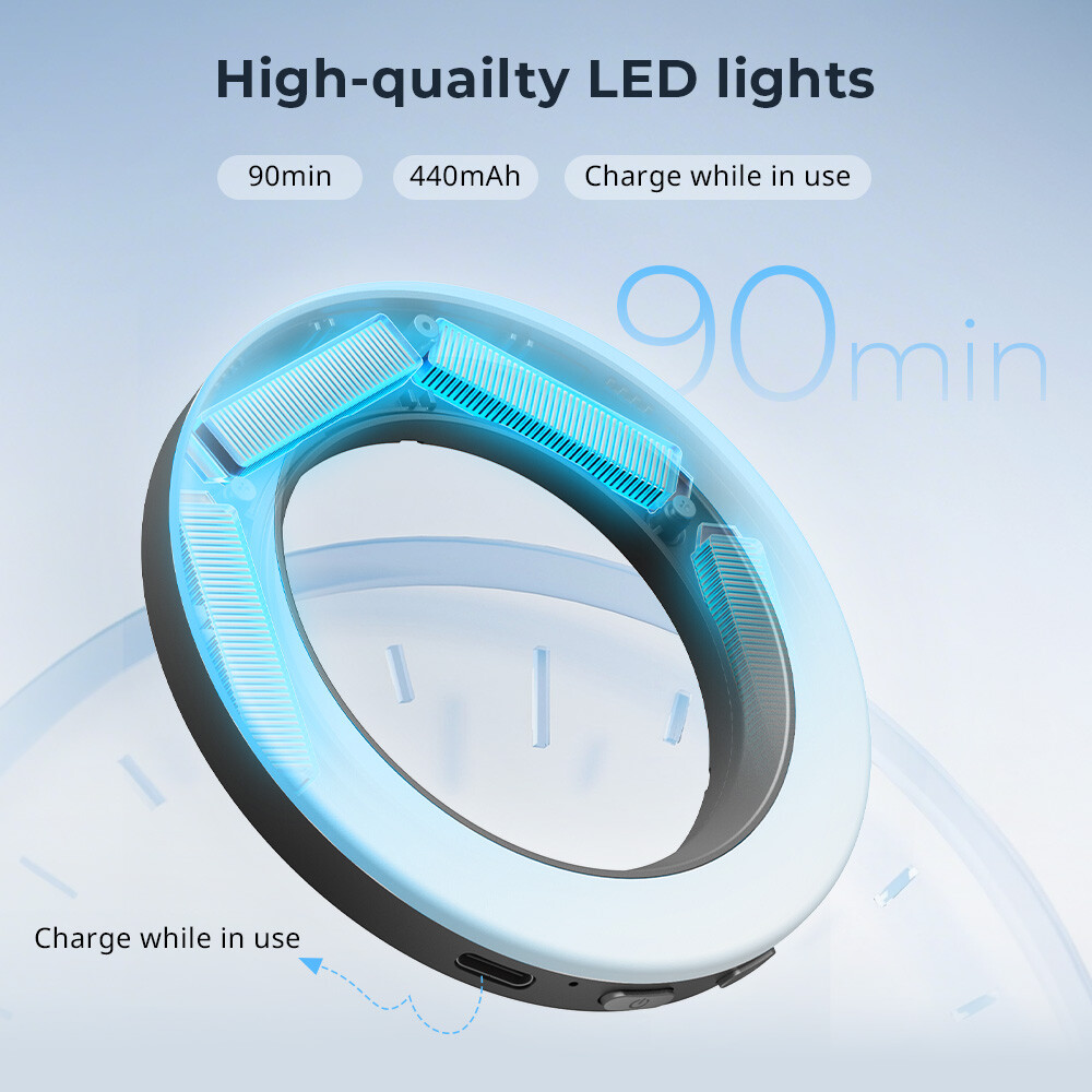 SmallRig Vibe P30 67mm Ring LED Video Light, on Camera Lens Light 4873