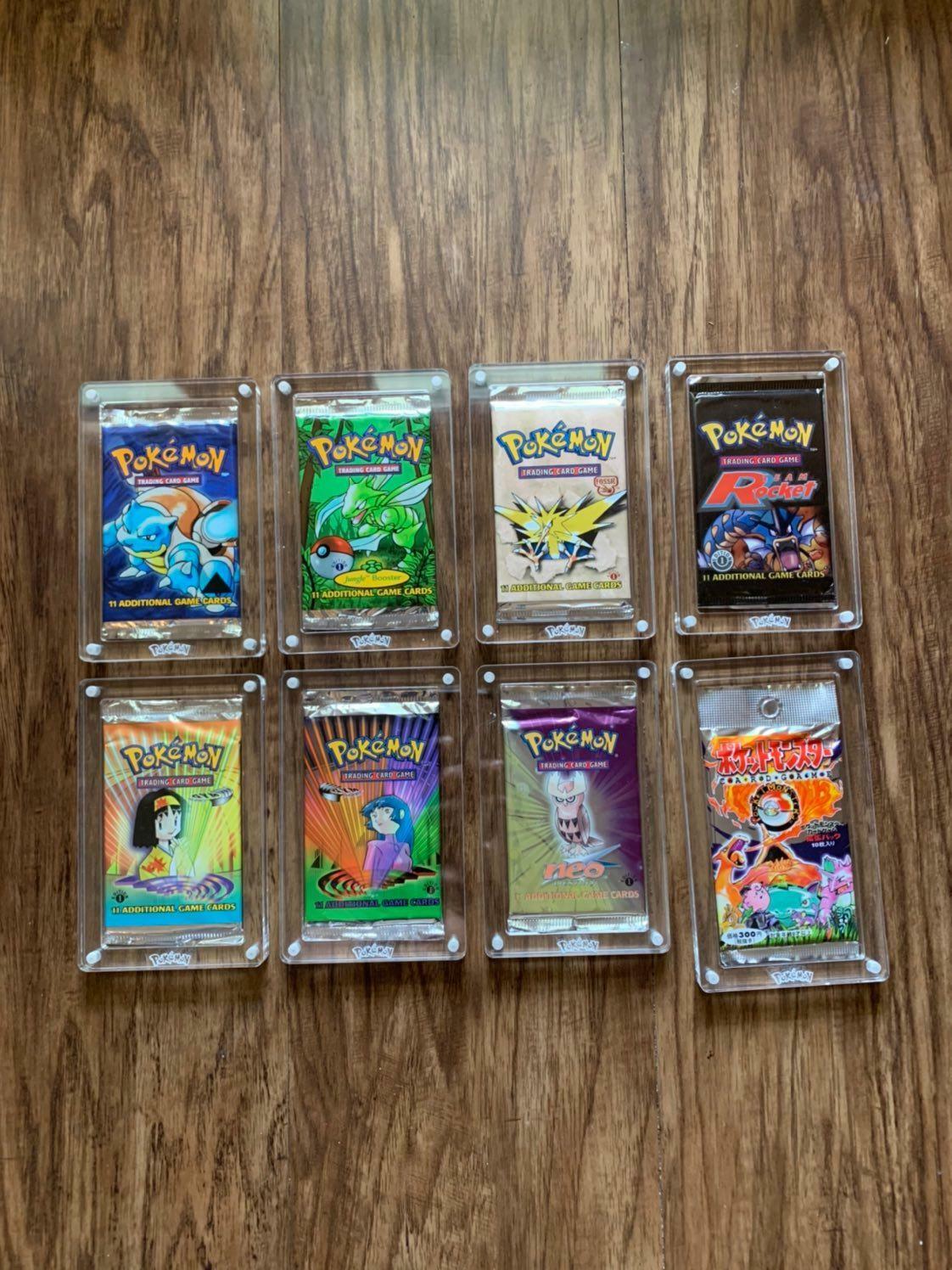 Pokemon Booster LONG Pack Acrylic Magnetic Case for WOTC ERA and All Japanese