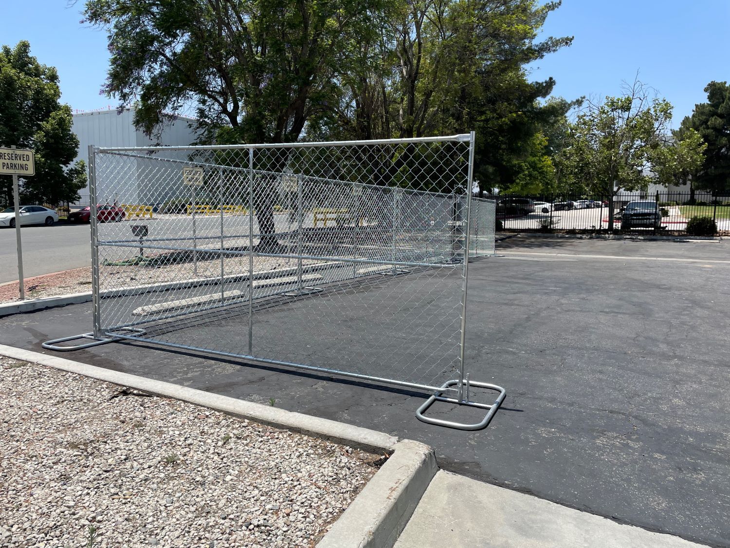 6 ft x 12 ft Temporary Chain Link Fence Panel (Galvanized) - WILL CALL RIVERSIDE