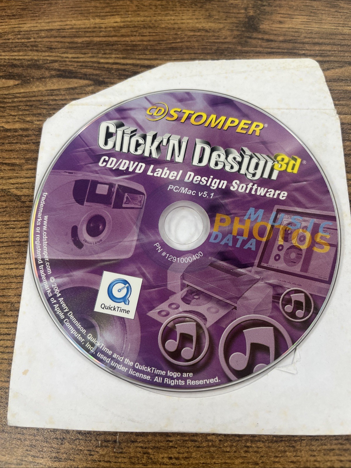 Click'N Design 3D CD Label Design Software For CD Stomper PC