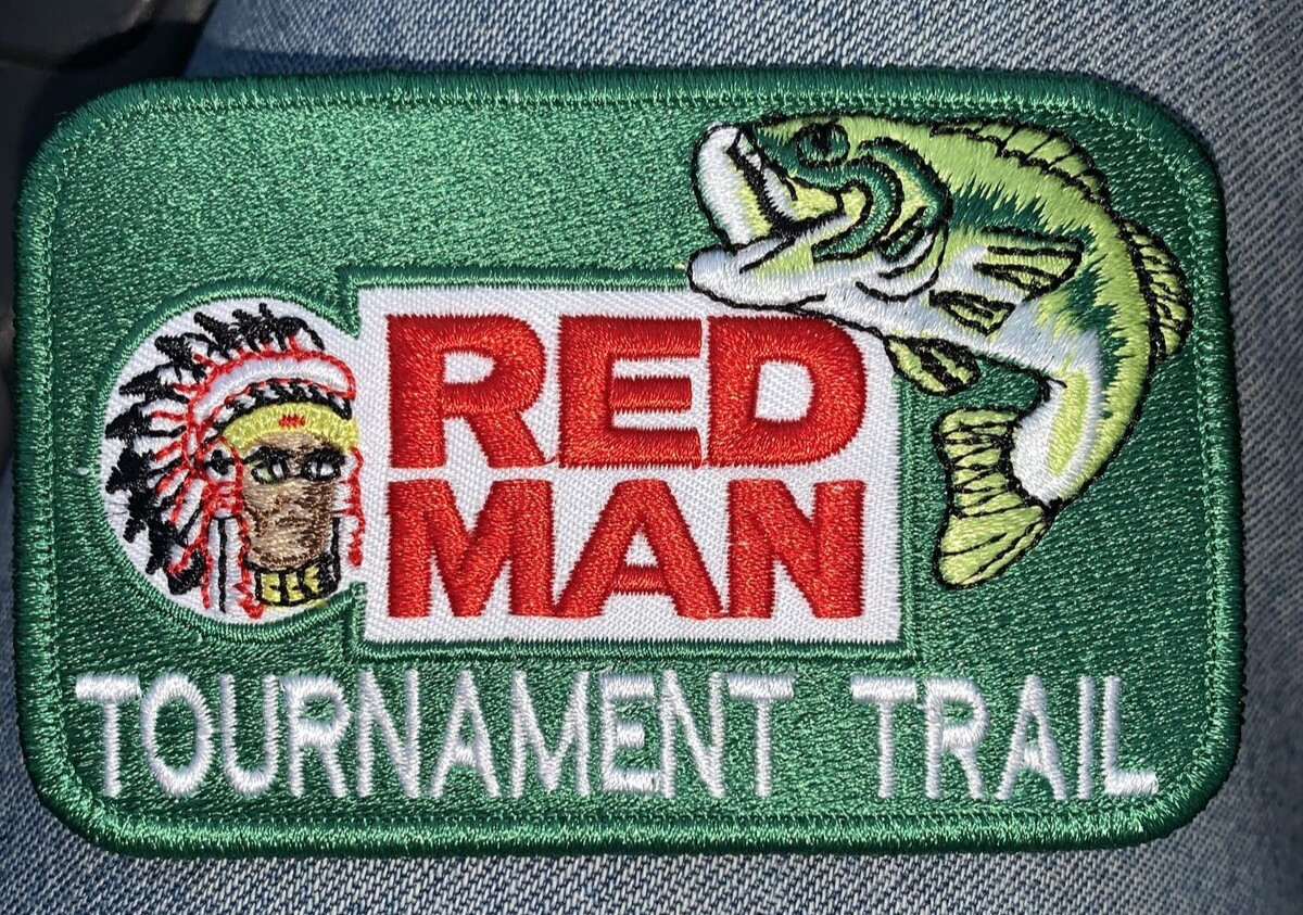 Red Man Fishing Tournament Tobacco Vintage Style Retro Iron Sew On Patch Cap Hat