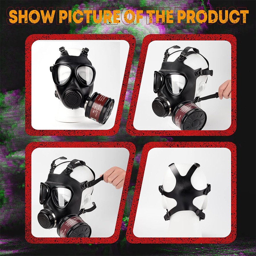 Gas Masks Survival Nuclear and Chemical, Respirator Mask with Filters