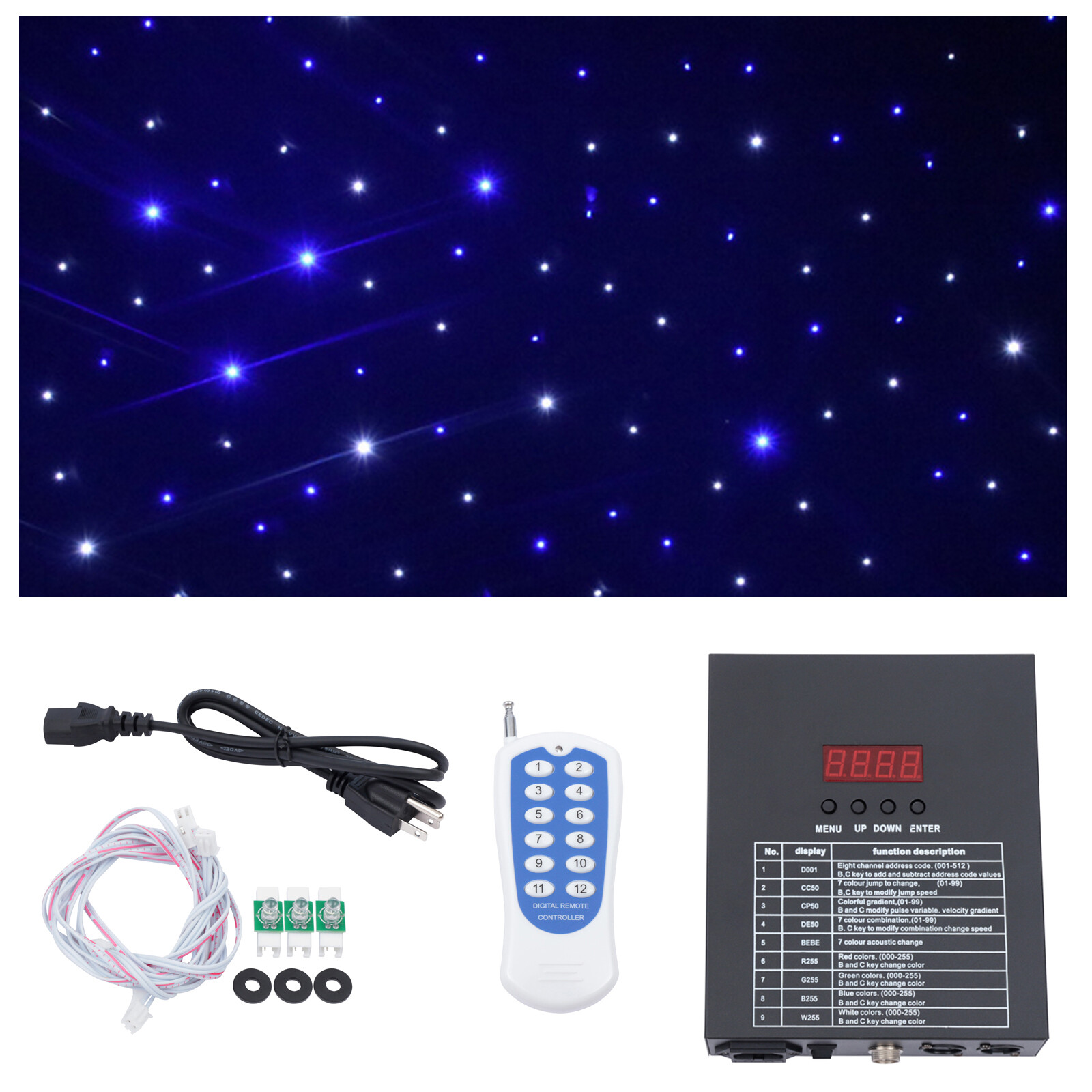 LED Star Stage Backdrop - 13x10FT LED Star Curtain Background Starry Sky DMX512