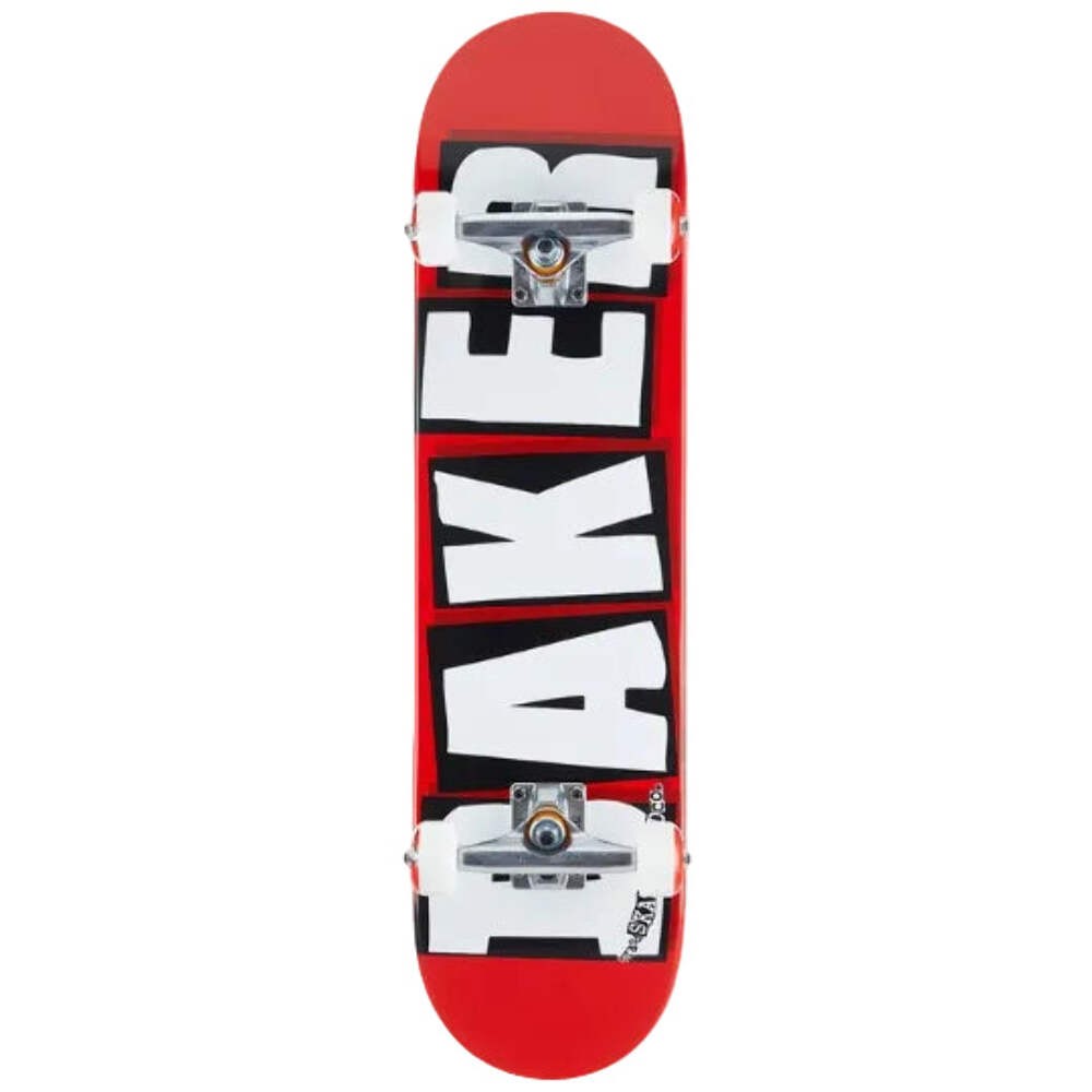 Baker Brand Logo Complete Skateboard 7.75 Red White New Free Shipping