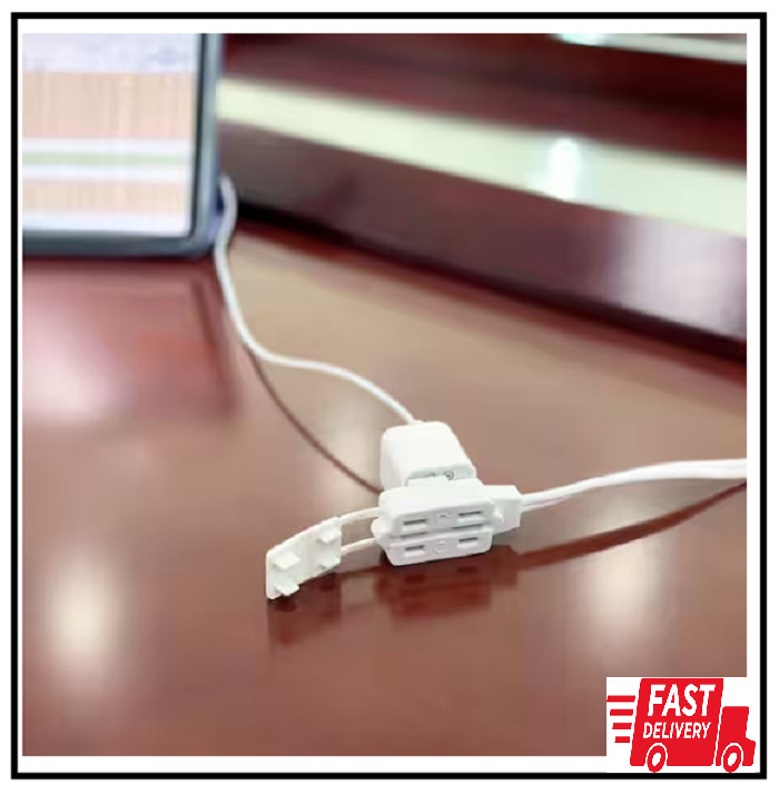 12 ft. 16/2 Light Duty Indoor Multi-Outlet Extension Cord White