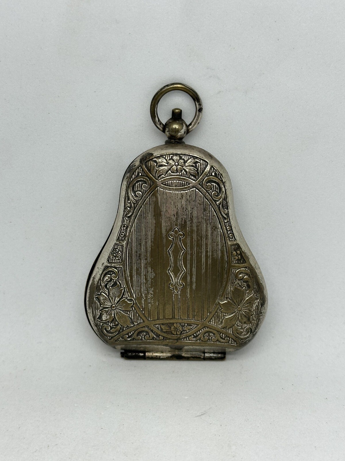 Antique German Silver Double Sovereign Coin Holder Case Only ~ Victorian Era