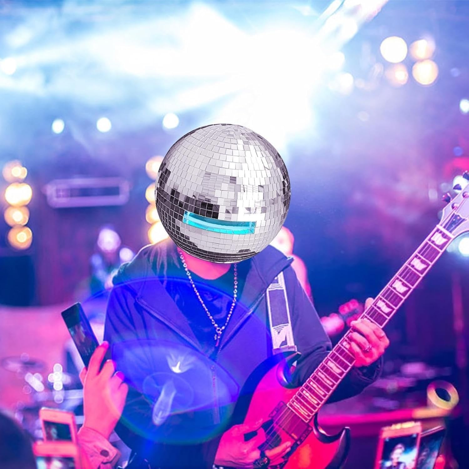 Disco Ball Helmet, Mirror Ball Hat, Sparkling Disco Ball Decoration, Mirror ....